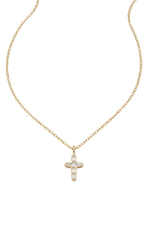 Baguette Cross Necklace