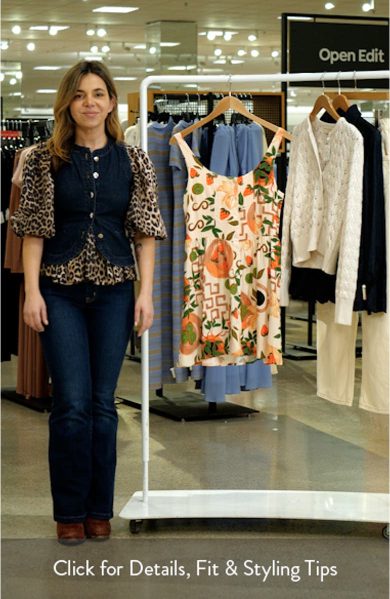 Emmaline Print Sleeveless Minidress, sales video thumbnail