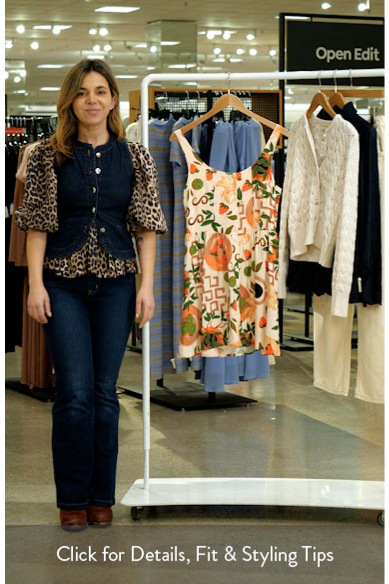 Emmaline Print Sleeveless Minidress video