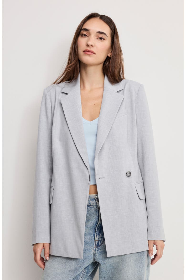 Essential Belted Suit Blazer, Alternate, color, CROSSHATCH GREY