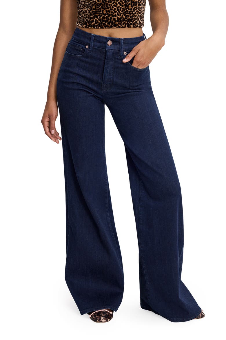 Good Waist High Waist Wide Leg Palazzo Jeans, Main, color, INDIGO1153