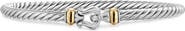 David Yurman Cable Flex Buckle Bracelet in Sterling Silver with 14K Yellow Gold