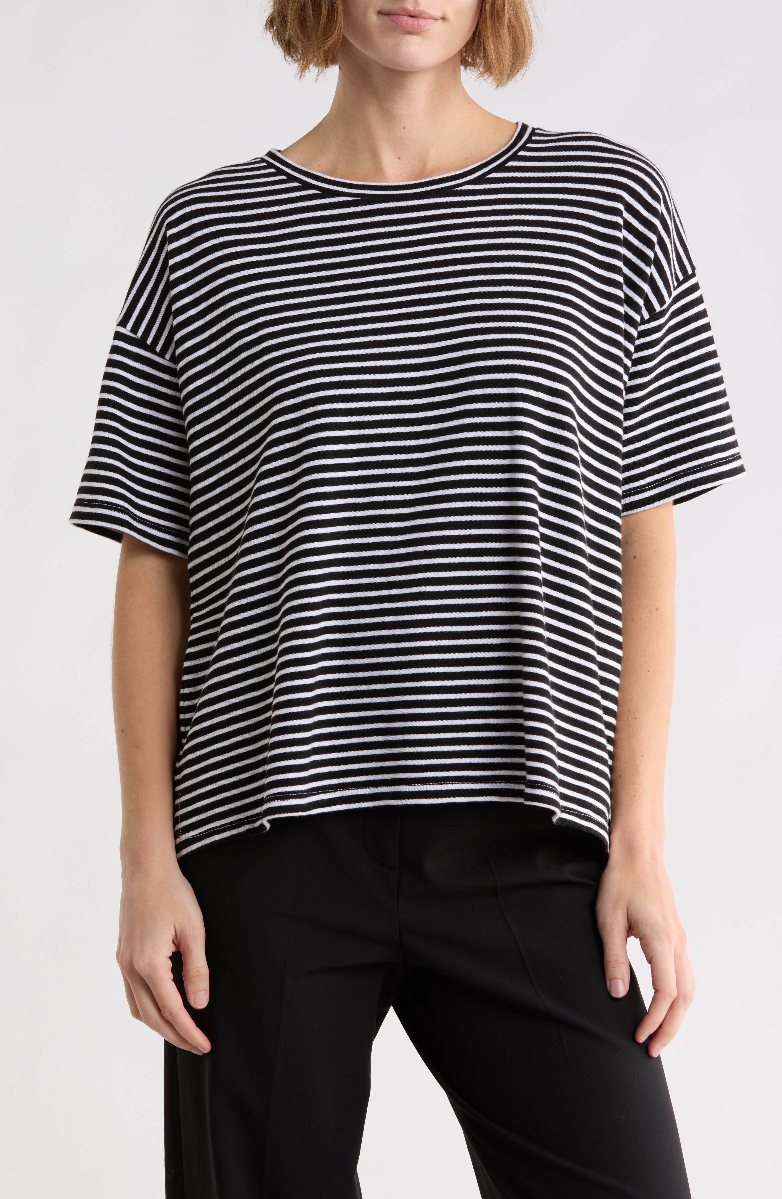 Striped Boxy Organic Cotton Tee