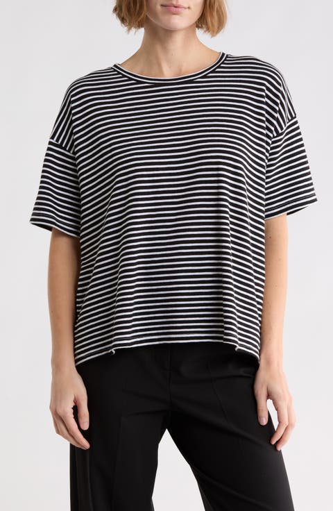 Striped Boxy Organic Cotton Tee