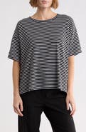 Eileen Fisher Striped Boxy Organic Cotton Tee