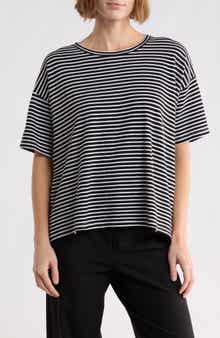 Striped Boxy Organic Cotton Tee