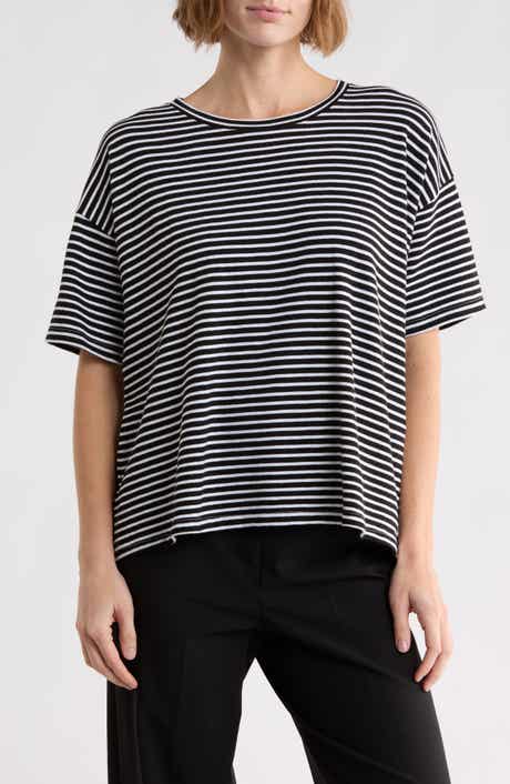 Striped Boxy Organic Cotton Tee