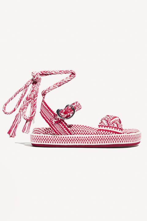 Carolina Braided Lace Up Platform Sandal