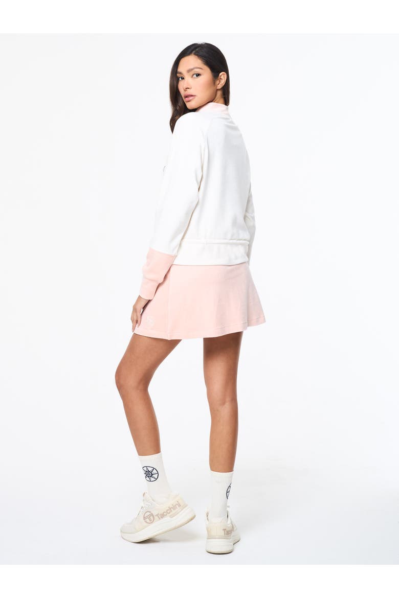 Lina Velour Top, Alternate, color, GARDENIA