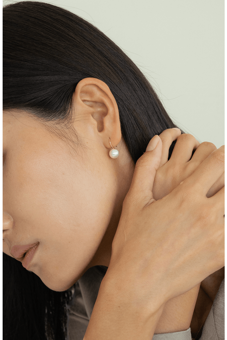 18k Gold Plated Sterling Silver Lorelei Pearl Earrings Gift Idea, Alternate, color, Silver