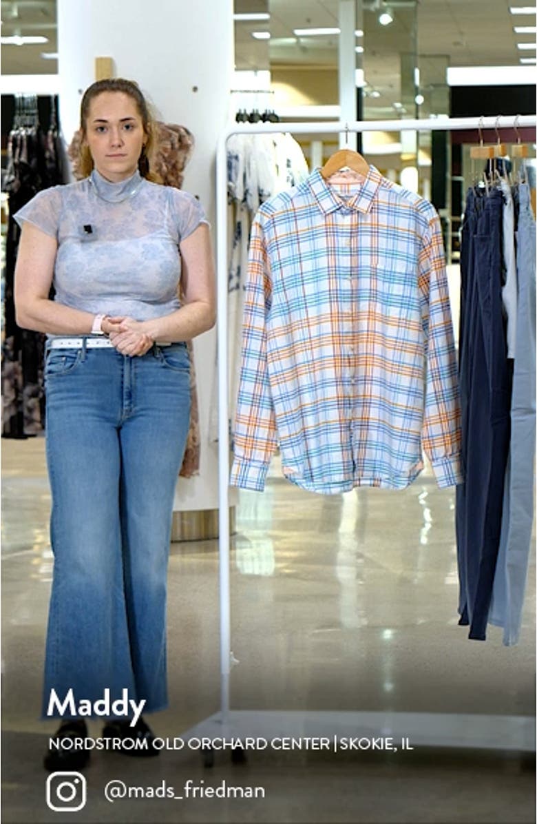 Barbados Breeze La Vida Check Linen Blend Button-Up Shirt, sales video thumbnail