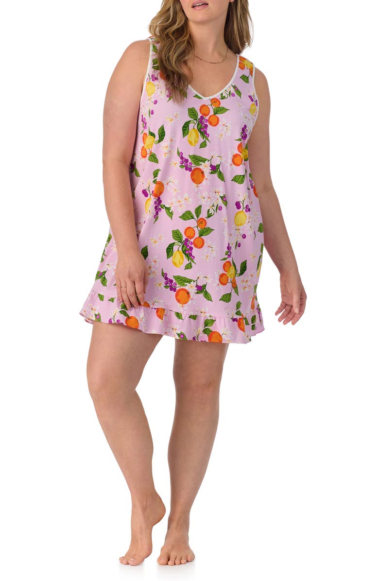 BedHead Pajamas Citrus Blossom Stretch Jersey Chemise, Alternate, color, 