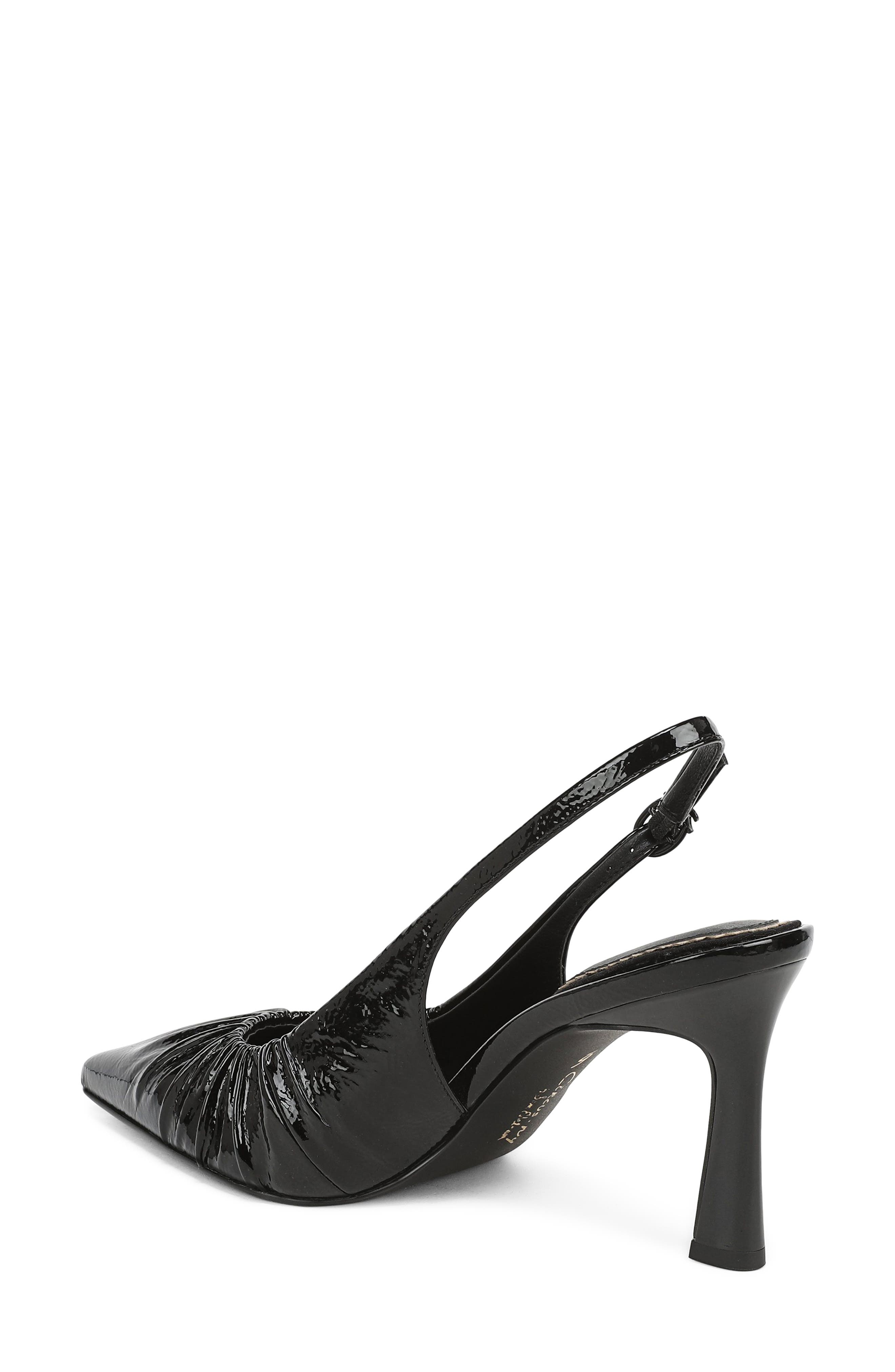 Tasha Pointed Toe Slingback Pump, Alternate, color, BLACK