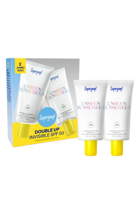 Unseen Sunscreen Broad Spectrum SPF 50 Duo $96 Value