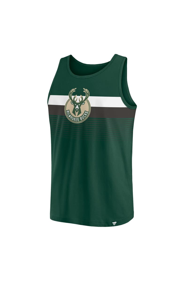 FANATICS Men's Fanatics Branded Hunter Green Milwaukee Bucks Wild Game Tank Top, Alternate, color, Hunter Green