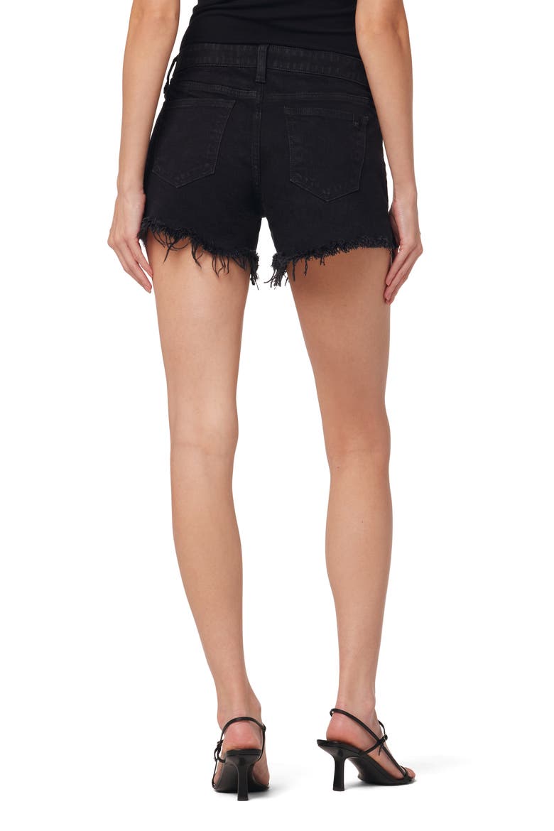 The Ozzie Frayed Hem Denim Shorts, Alternate, color, NIGHT