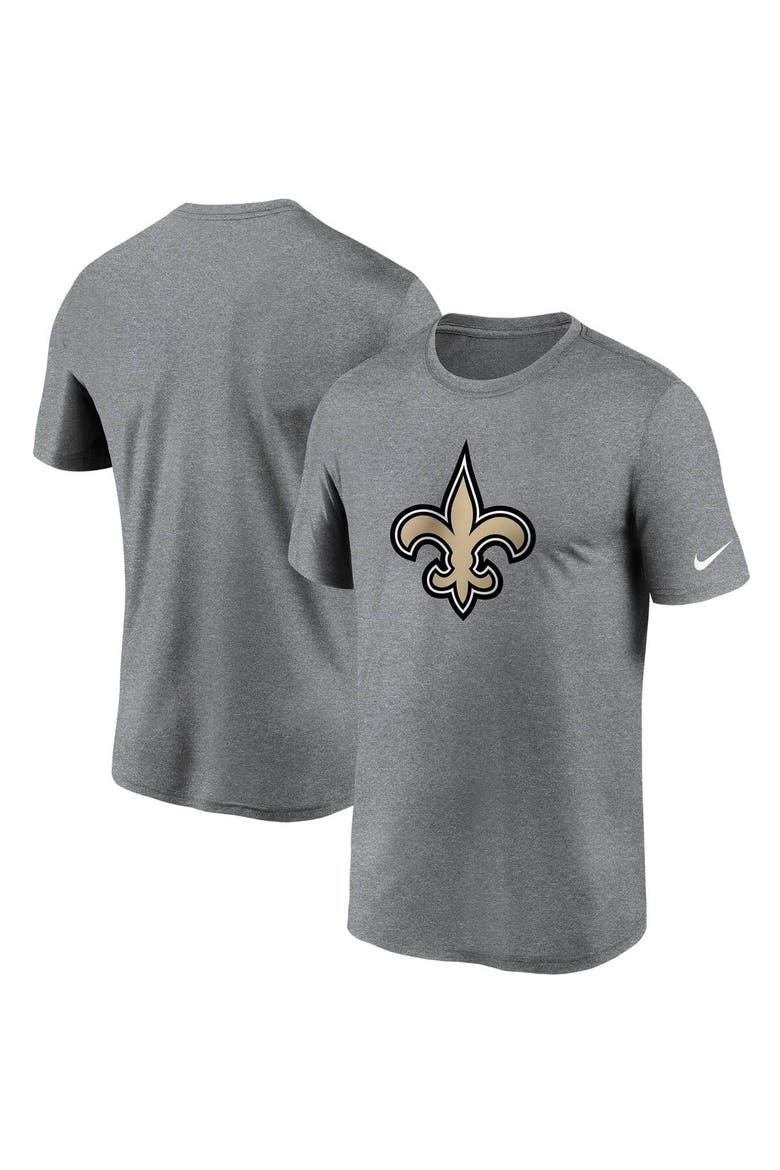 Men's Nike Heathered Charcoal New Orleans Saints Logo Essential Legend Performance T-Shirt, Main, color, Heather Charcoal