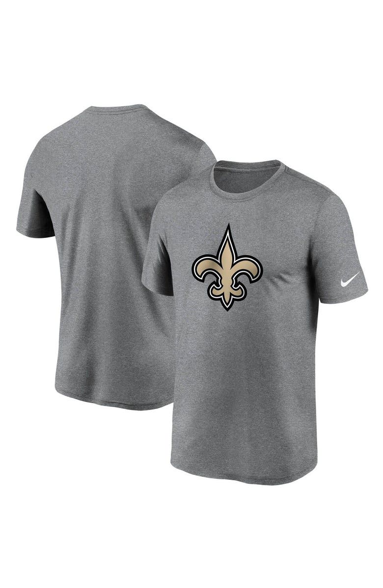 Nike Men's Nike Heathered Charcoal New Orleans Saints Logo Essential Legend Performance T-Shirt, Main, color, Heather Charcoal