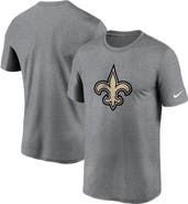 Nike Men's Nike Heathered Charcoal New Orleans Saints Logo Essential Legend Performance T-Shirt