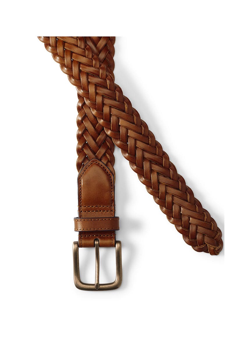 Leather Braid Belt, Alternate, color, Chestnut