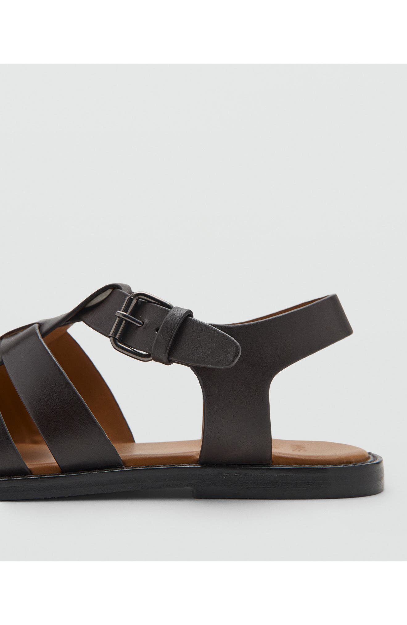 Leather Fisherman Sandal, Alternate, color, BROWN