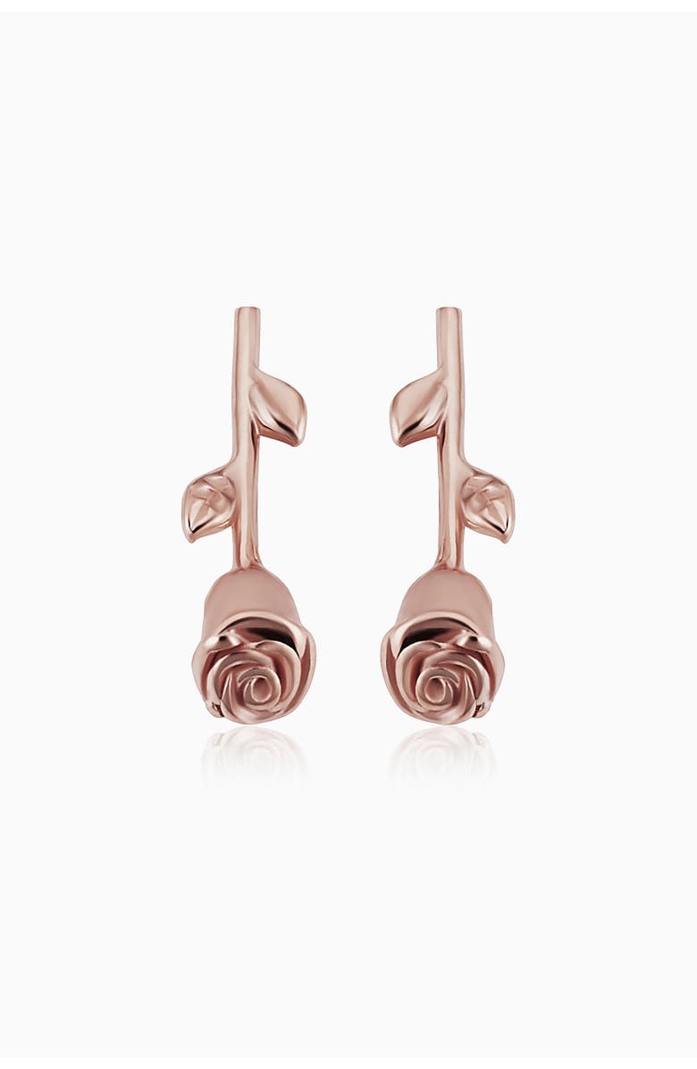 Oradina 14K Gold Kiss From A Rose Studs, Main, color, Rose Gold