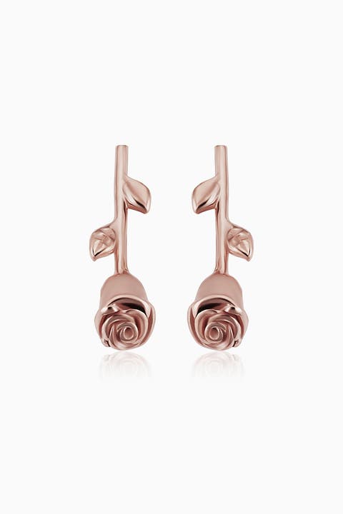 14K Gold Kiss From A Rose Studs