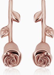 Oradina 14K Gold Kiss From A Rose Studs