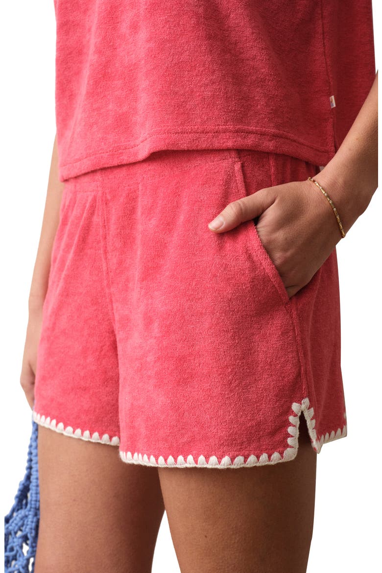 Beach Terry Shorts, Alternate, color, RED