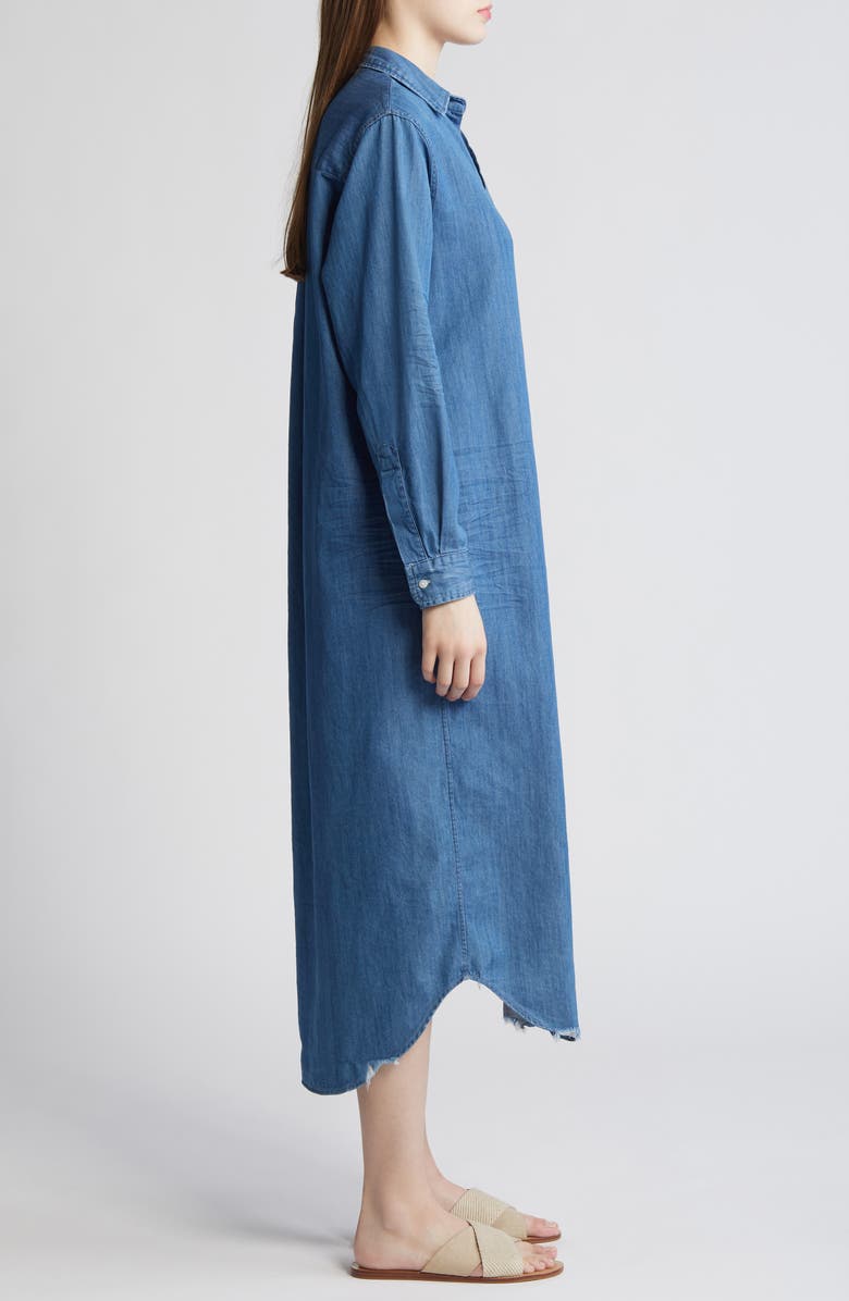 Frank 
Eileen Rory Long Sleeve Denim Maxi Shirtdress, Alternate, color, Vintage Stonewashed Indigo