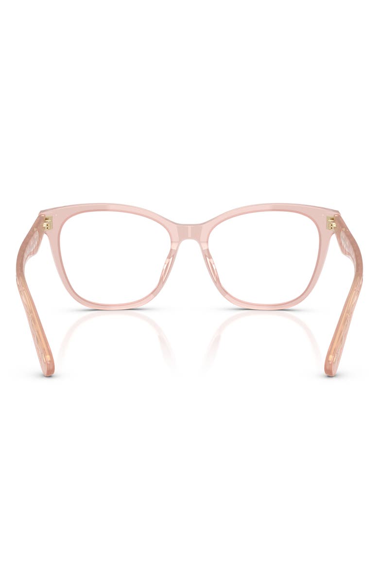 COACH 51mm Square Optical Glasses, Alternate, color, Milky Pink