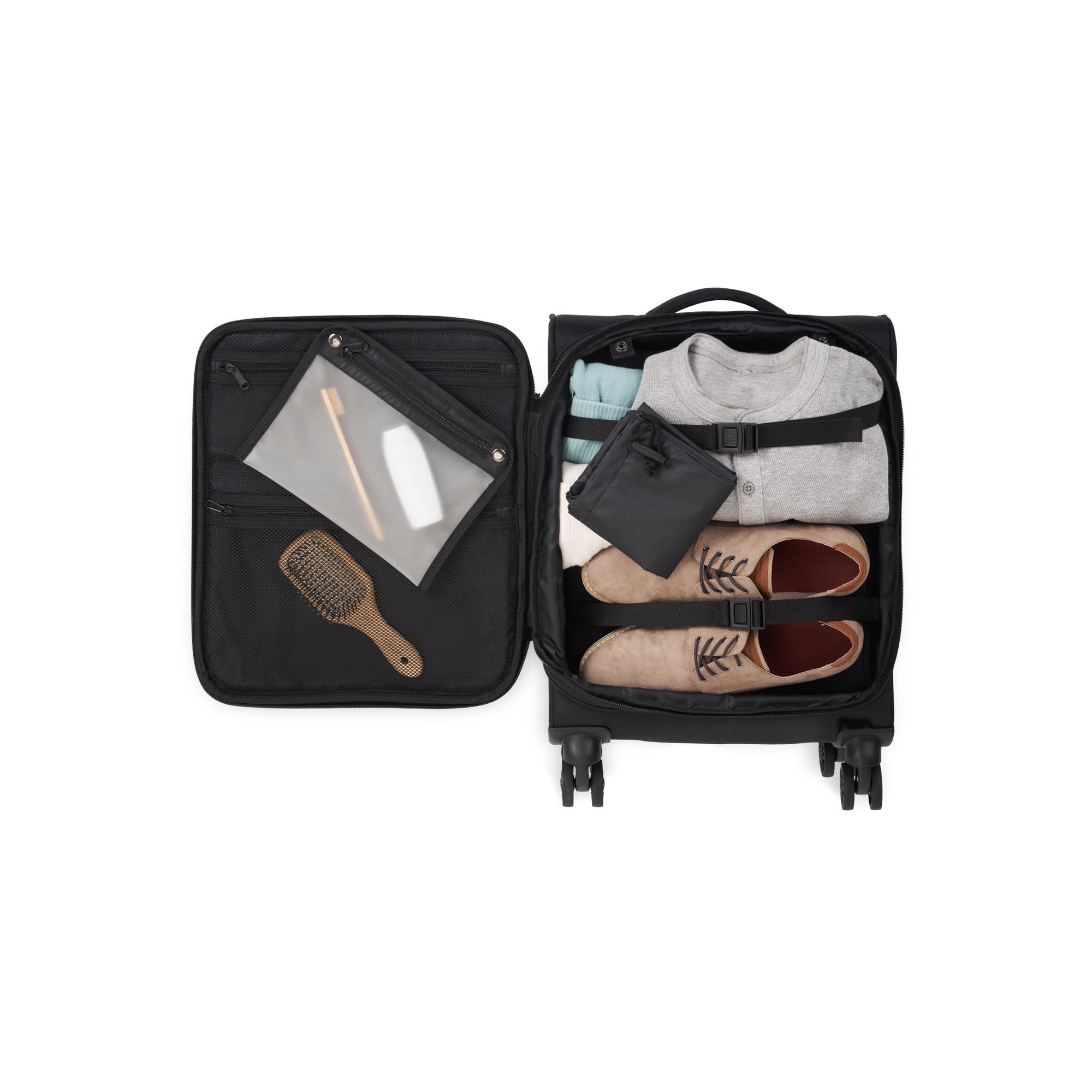 bugatti The Ultimate Softside Carry-on Luggage with Expansion, Alternate, color, 