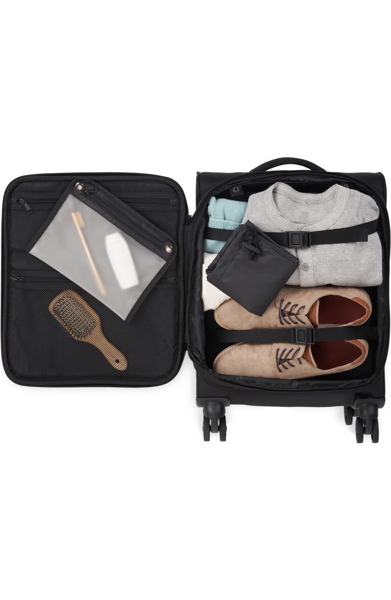 bugatti The Ultimate Softside Carry-on Luggage with Expansion, Alternate, color, Black