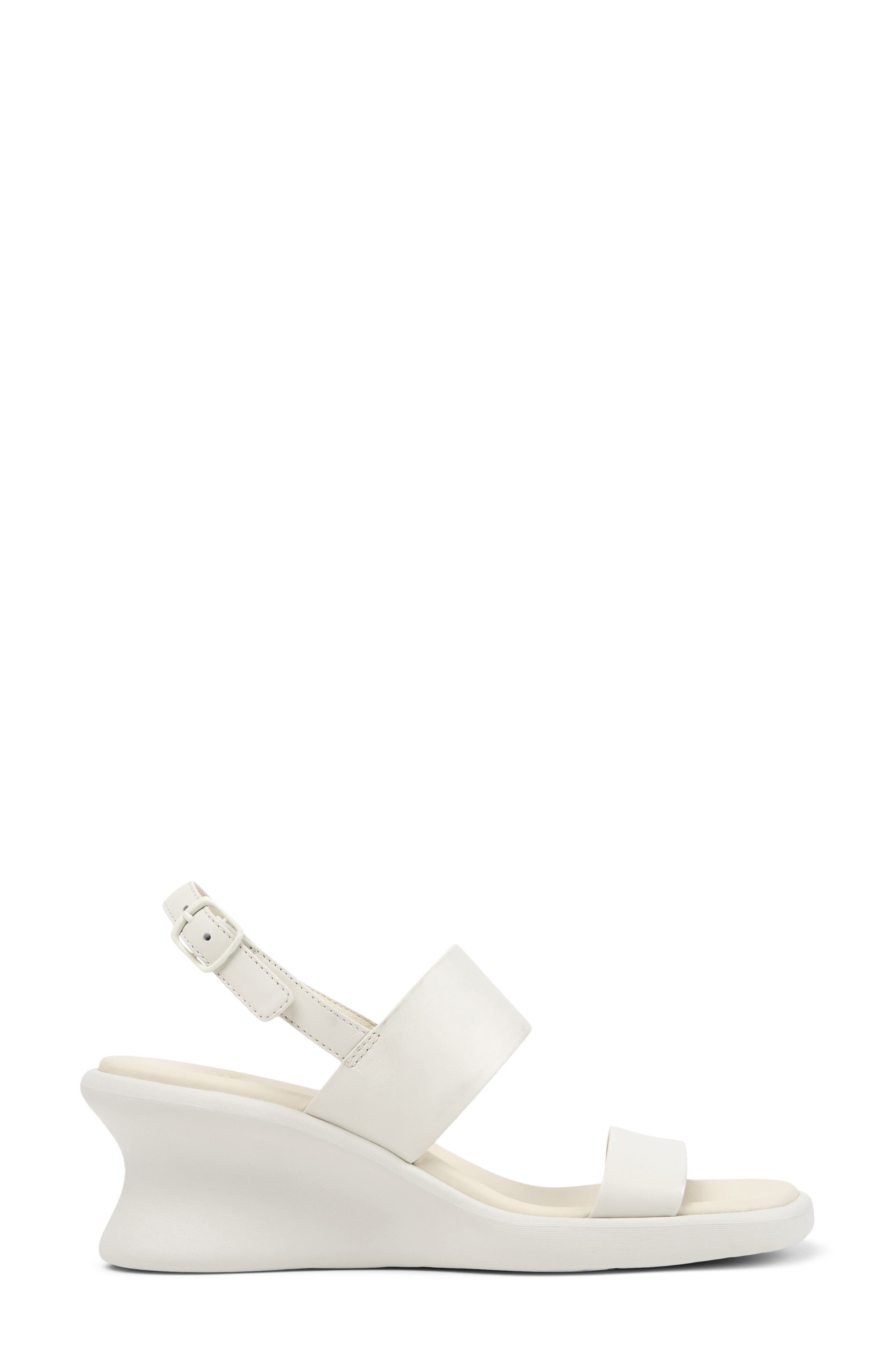 Camper Louise Slingback Wedge Sandal, Alternate, color, White Natural