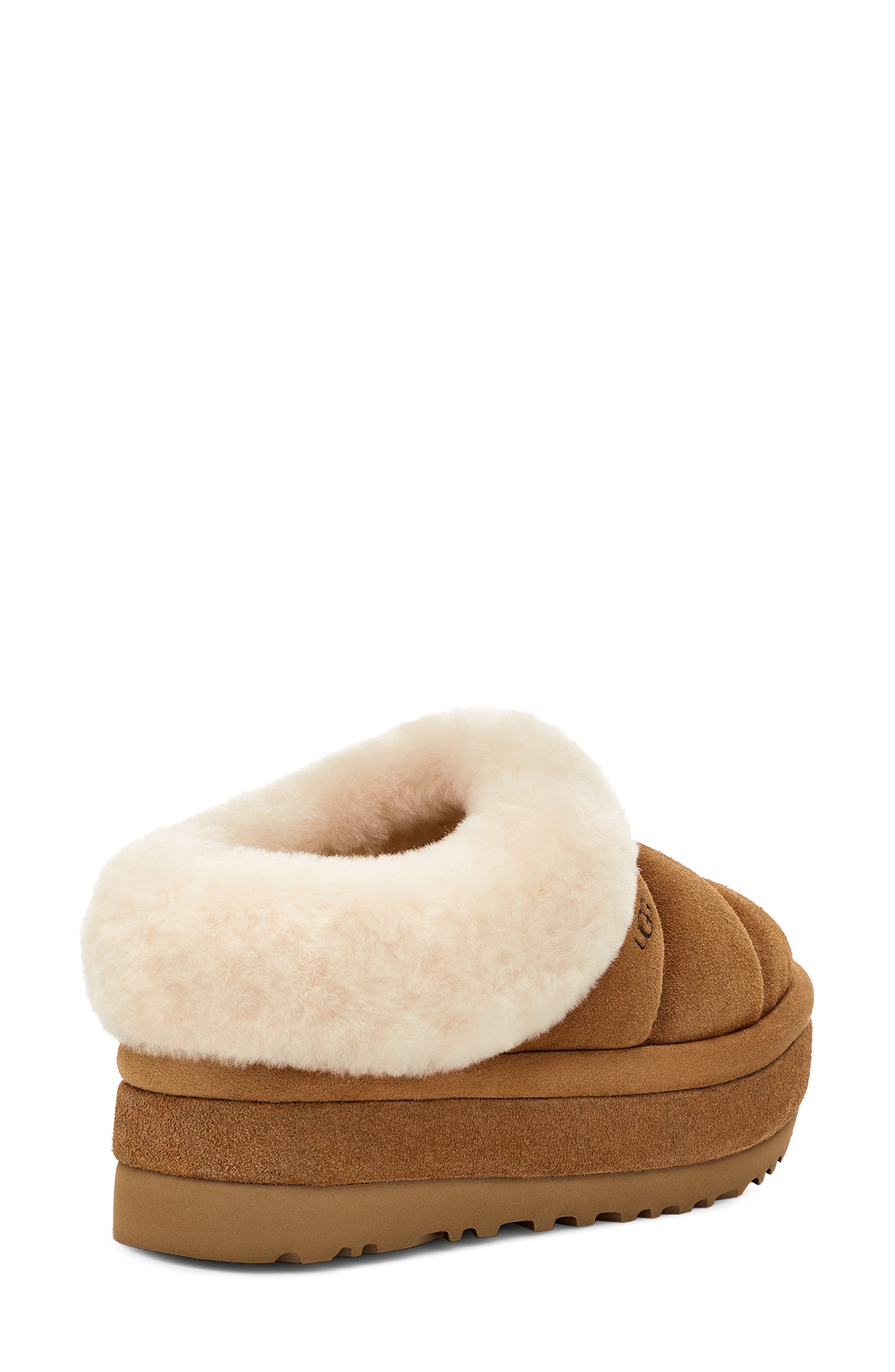 UGG<sup>®</sup> Tazzlita Genuine Shearling Trim Platform Slipper, Alternate, color, Che