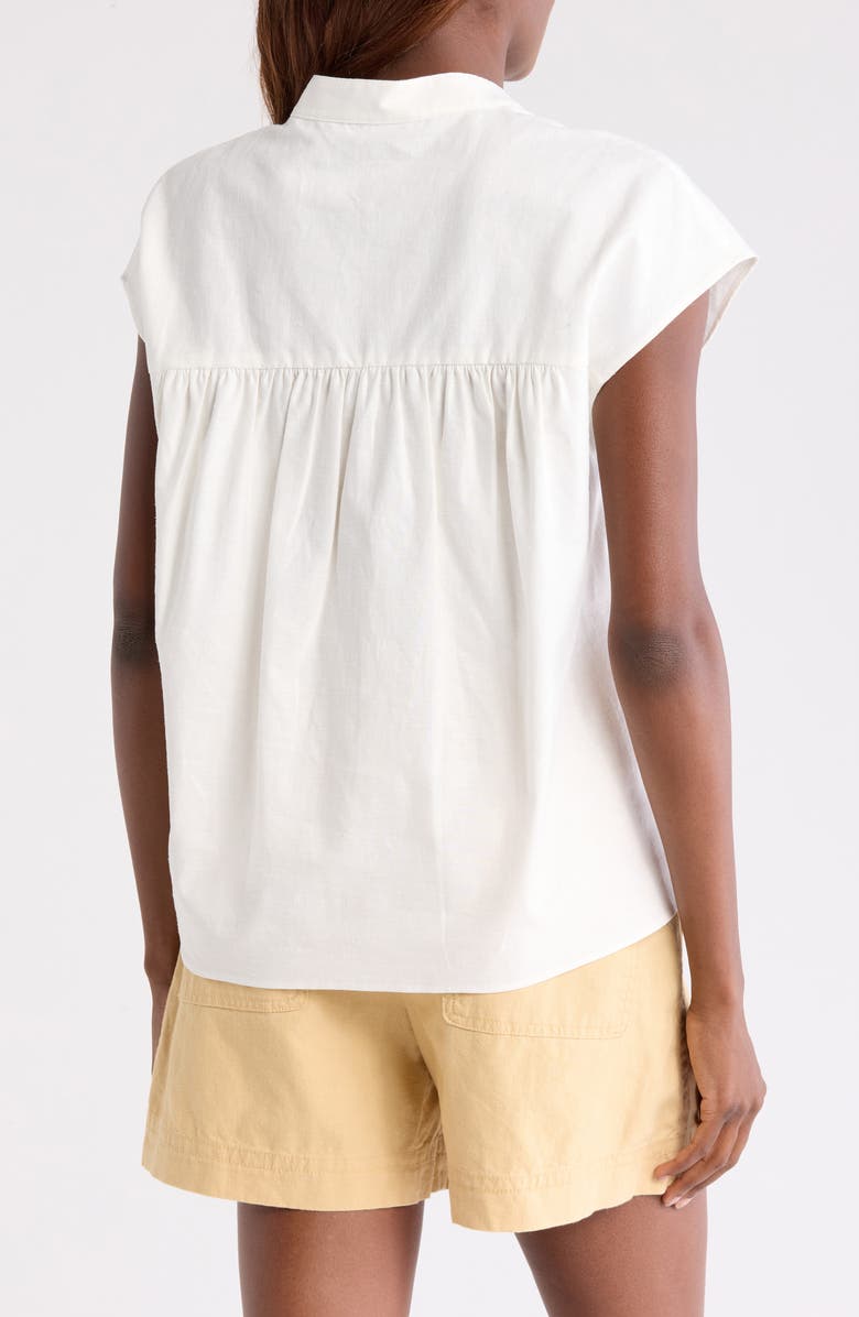 Vince Linen Blend Top, Alternate, color, Off White