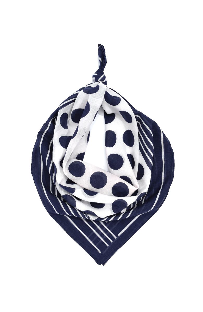 Echo Polka Dot Bandana, Alternate, color, Navy
