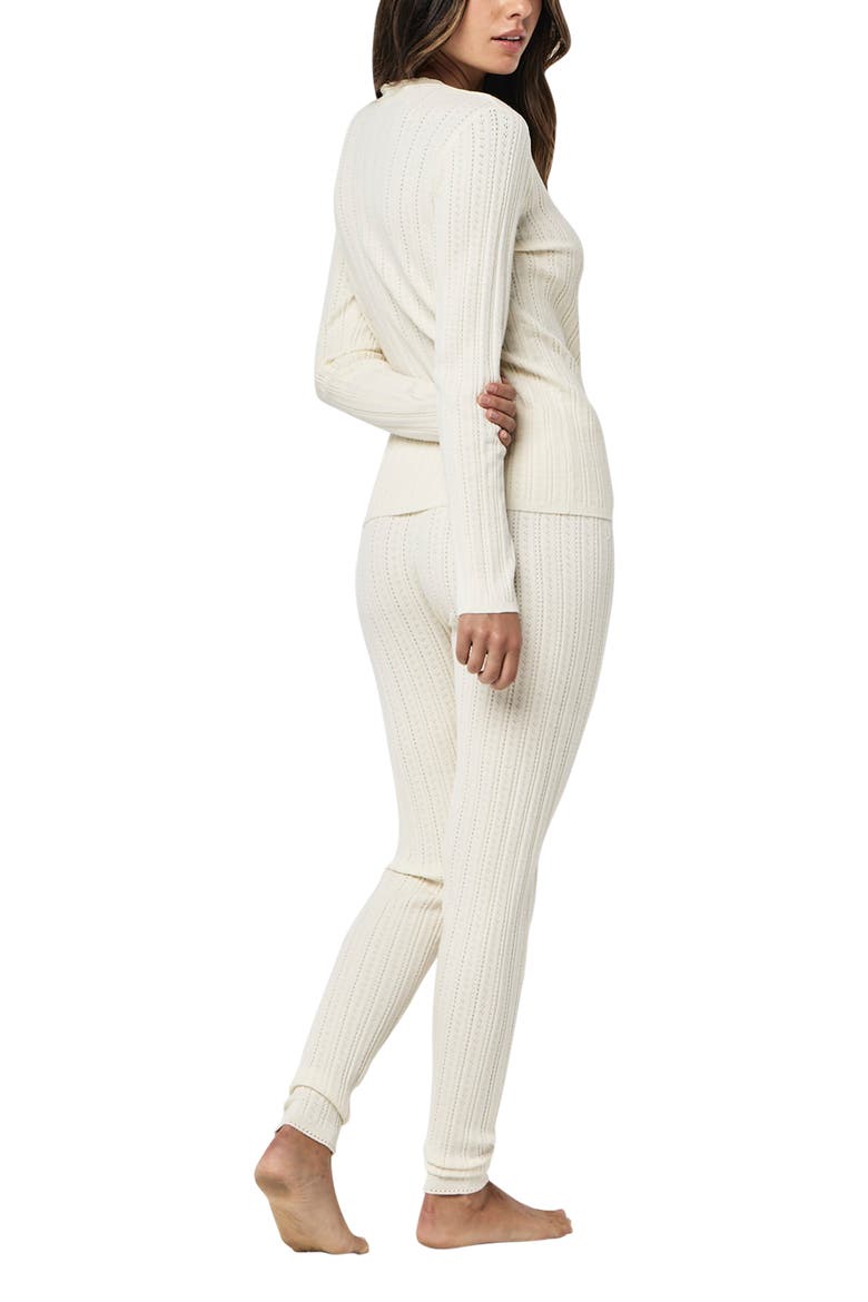 Pointelle Pajamas, Alternate, color, ECRU