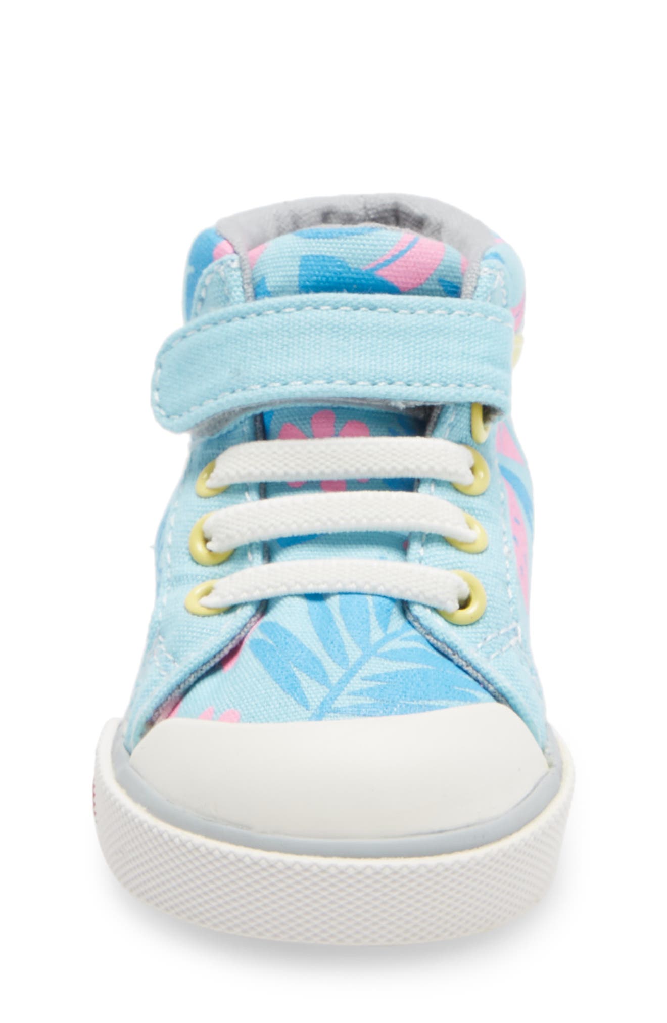 Peyton Sequin Mid Top Sneaker, Alternate, color, LIGHT BLUE TROPICAL