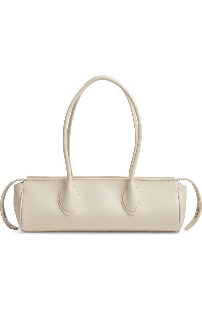 Khaite Donna Soft Leather East/West Shoulder Bag, Main, color, 103 Cream