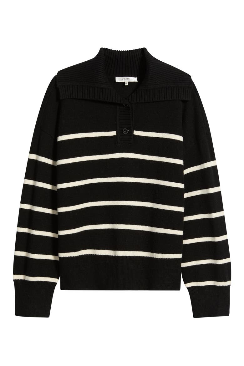 The Easy Sailor Striped Sweater, Alternate, color, BLACK STRIPE