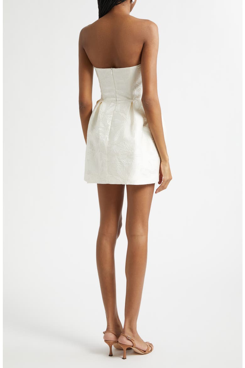 Ever Jacquard Strapless Minidress, Alternate, color, IVORY JACQUARD