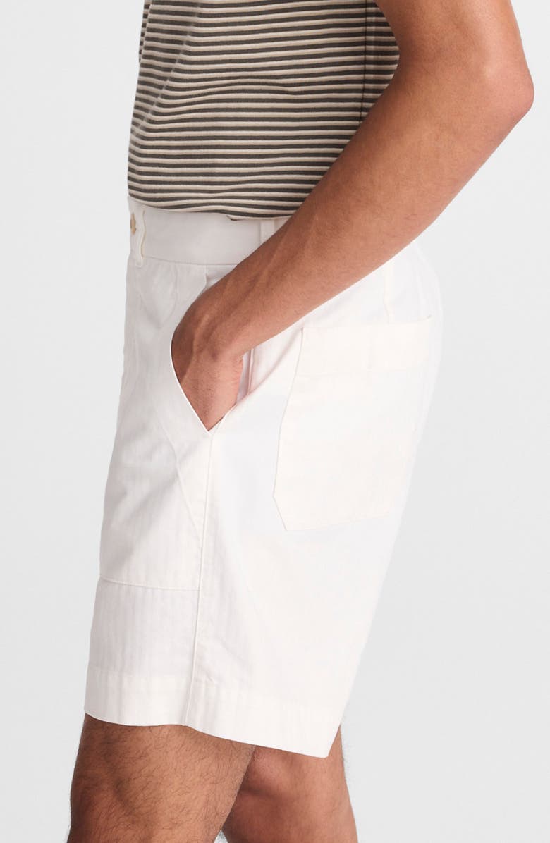 Madewell Herringbone Twill Fatigue Shorts, Alternate, color, Soft White