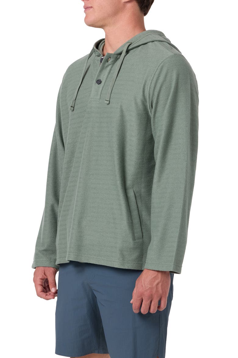 Bavaro Cotton Blend Poncho Hoodie, Alternate, color, SAGE
