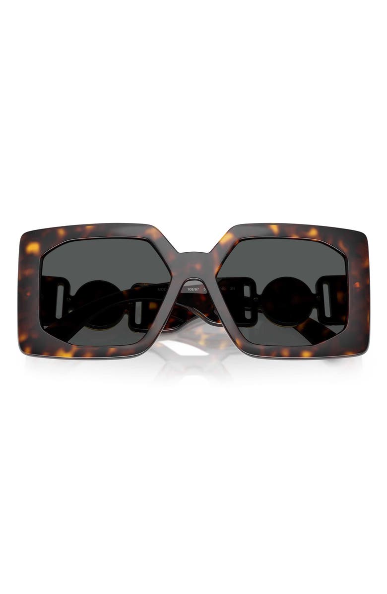 Versace 55mm Square Sunglasses, Alternate, color, Havana