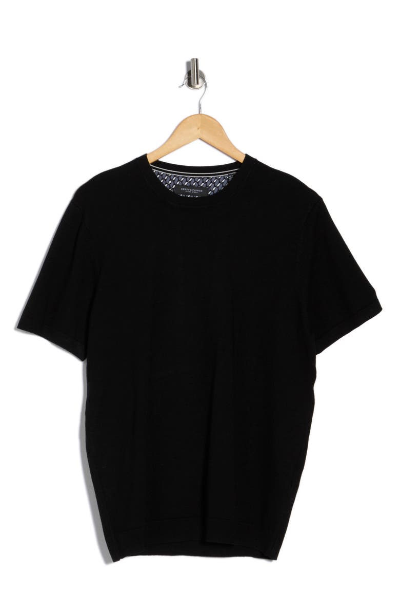 DENIM AND FLOWER Cotton Sweater T-Shirt, Alternate, color, Black