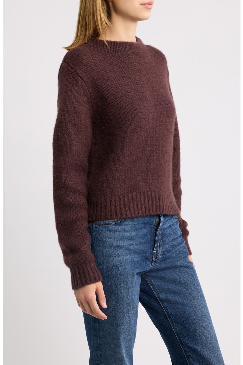 Maire Merino Wool & Cashmere Sweater, Alternate, color, RED UMBER