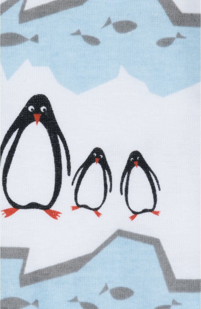 Leveret Footed Printed Cotton Matching Family Holiday Pajamas, Argyles & Holiday Prints, Alternate, color, Penguin