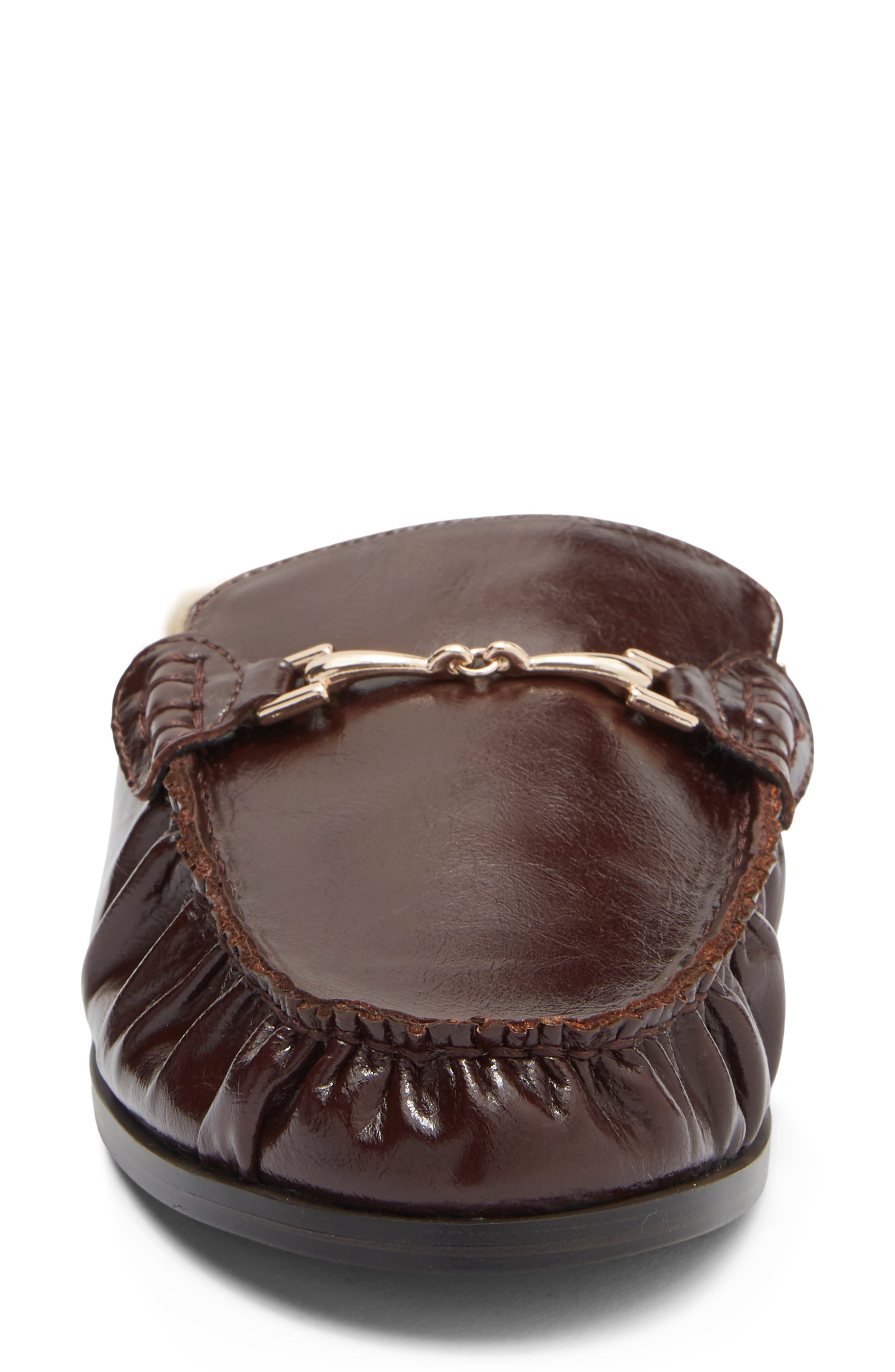 Faith Faux Leather Loafer Mule, Alternate, color, BROWN CHOCOLATE