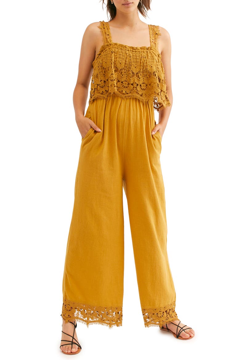 Endless Summer by Free People In Your Dreams Jumpsuit, Main, color, HONEYSUCKLE